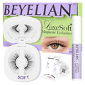 BEYELIAN Magnetic Eyelashes with Applicator Kit, Upgrade Reusable Magnetic Lashes With Fixer, No Glue Needed Soft Magnetic Eyelash for Eye (Lightweight & Comfortable)
