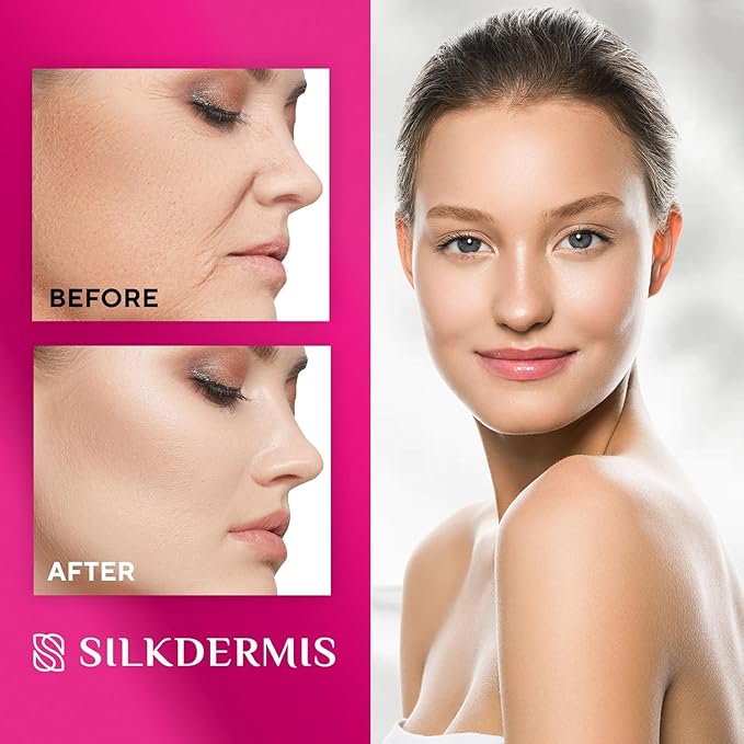 SILKDERMIS Silicone Face and Forehead Wrinkle Patches: Facial Wrinkle Patch for overnight and Smile Line and Under Eye Patches Forehead Wrinkle Treatment