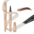 Microblading Eyebrow Pencil - 2026 New 4-Tip Waterproof Brow Pencil with Micro-Fork Tip, Longl Lasting Eyebrow Pen Eyebrow Pencils for Women (Dark Brown)