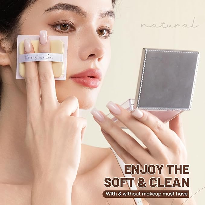 Blotting Papers for Face with Mirror and Puff, 100 Count Rose Oil Blotting Sheets for Oily Skin, Portable Compact for Purse, Travel, and On-the-Go Touch-Ups