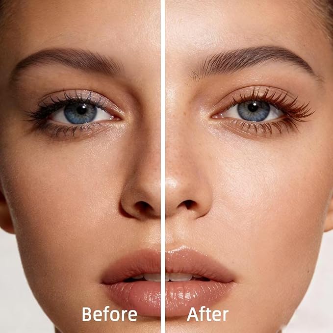 Lengthening Tubing Mascara Long-Lasting, Smudge-Proof Waterproof Eyelashes All Day Wear, Volumizing & Curling Formula Colored Mascara, Clump-Free Slim Brush for Sensitive Eyes (Dark Brown)