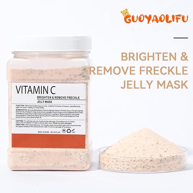 Jelly Masks for Facials Professional,Jelly Face Mask Skincare Hydrating,Jelly Masks Powder for Face Moisturizing,Smoothing,Deep Cleaning,Oil Contral,for All the Skin 23 Fl Oz(Vitamin C)