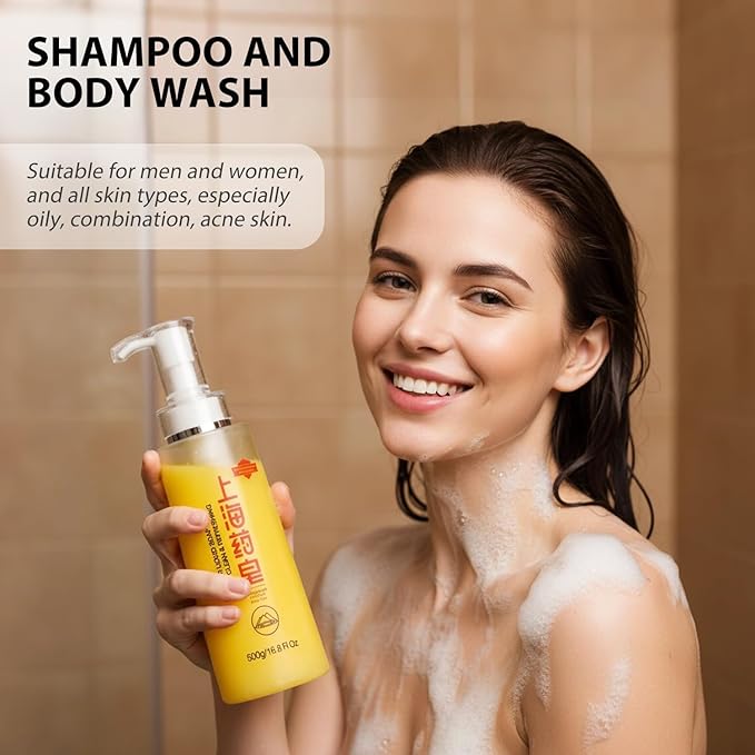 Bee & Flower Sulfur Soap Liquid Shampoo & Body Wash - Daily Head to Toe Skin Care Product for Men and Women - 16.8 Fl Oz - Pack of 1
