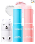 THESAEM Iceland Hydrating Eye Stick Bundle - 2 Pack (Hydrating + Collagen) 0.38 oz each - Cooling Balm for Dark Circles, Puffiness & Wrinkles - Under Eye Treatment with Niacinamide & Collagen
