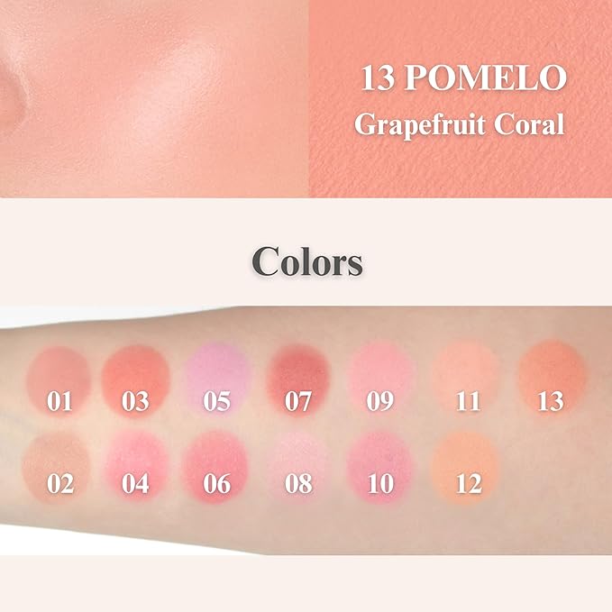 All Over Blusher - Multi-Use Cream Jelly Blush for Eyes & Cheeks Buildable and Blendable Texture with Shimmery Pearls Natural Korean Face Makeup (07 BLUSHED, 0.18 oz)