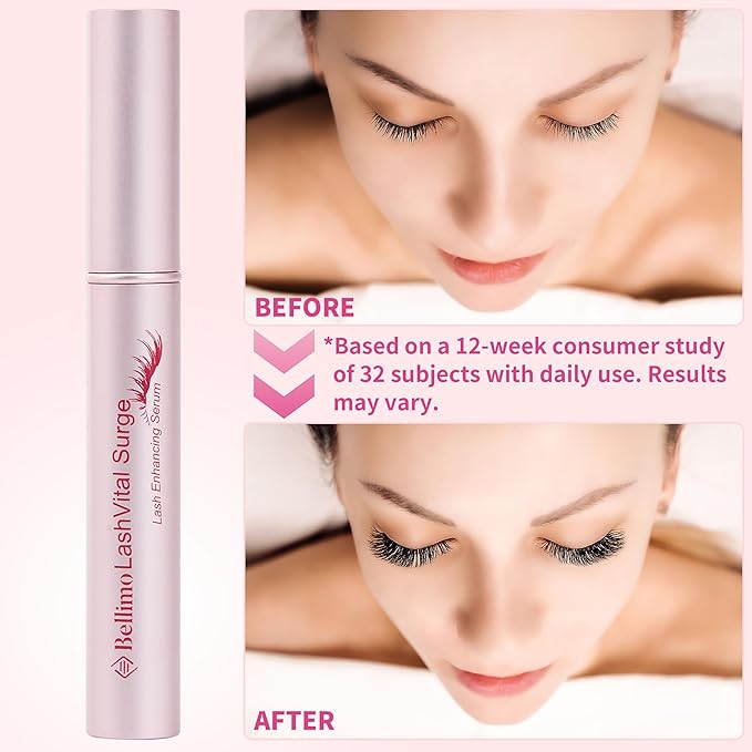 Lash Serum - Eyelash Serum for Thicker, Longer Eyelashes and Eyebrows with Natural Formula, Lashes Moisturization & Hydration, and Leak-Proof Design, for All Skin Types, 4ml