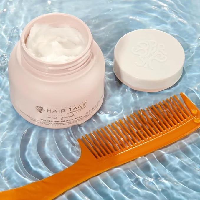 Hairitage Hydrating Argan Oil Deep Conditioning Hair Mask For Dry Damaged + Curly, Color Treated, Frizzy Hair - Moisturizing Hair Repair Treatment with Shea Butter, Aloe & Soy Protein - Soften & Shine | Moisturizing