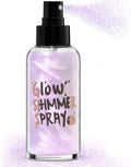 HOSAILY Body Glitter Spray - Light Purple Body Shimmer for Face, Hair & Body, Moisturizing Luminizer Glow Illuminator, Quick-Drying Sparkling Glitter Spray Liquid Highlighter Makeup (#06)