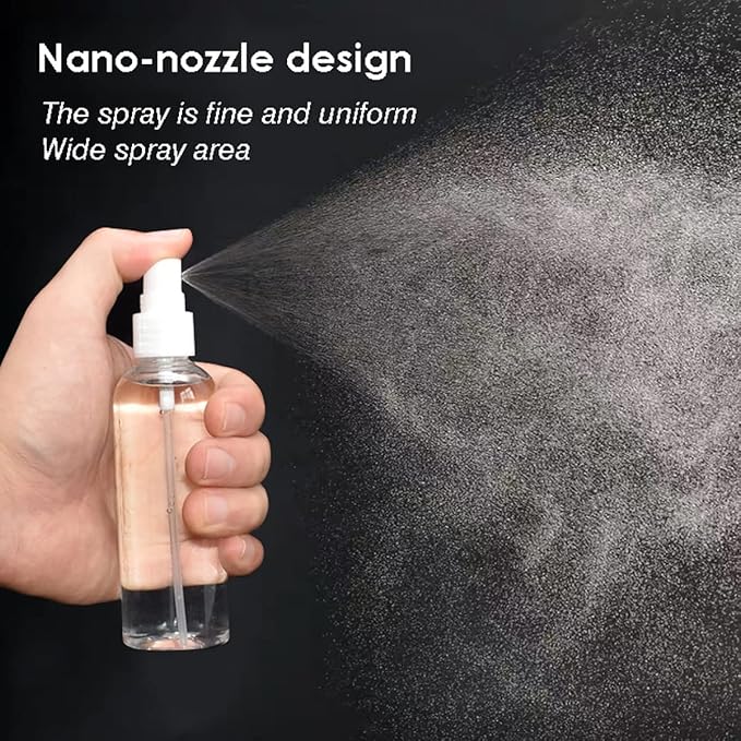 3 Pack Small Spray Bottle, 2.7oz/80ml Travel Spray Bottle, Empty Fine Mist Spray Bottles, Refillable Mini Spray Bottles with Labels