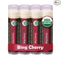 Earth's Daughter USDA Organic Cherry Lip Balm 4-Pack- Cherry Flavor - Beeswax, Coconut Oil, Vitamin E - Best Lip Repair Chapstick for Dry Cracked Lips.