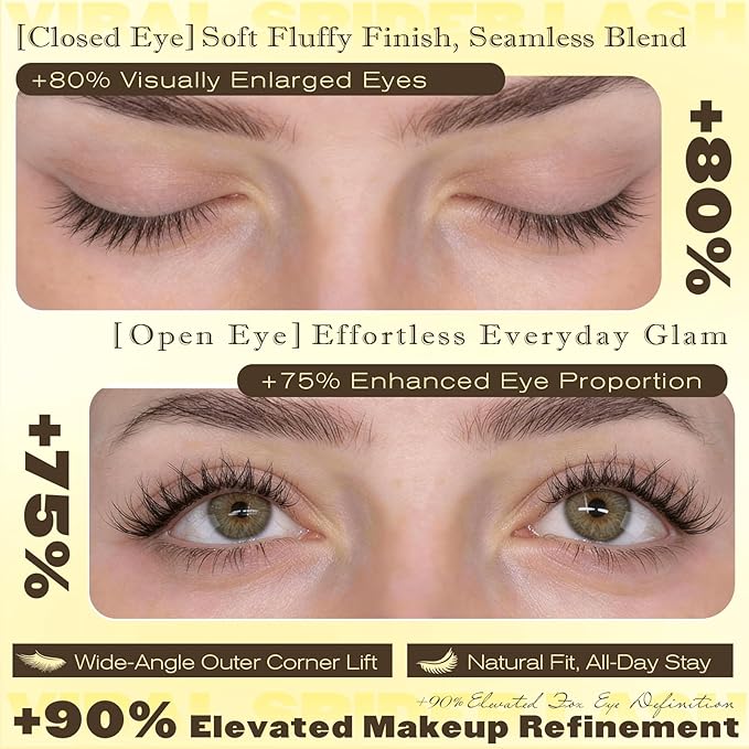 Lash Clusters Kit Natural Eyelash Clusters Kit with Cotton Band 10-16mm C Curly Wispy Cluster Eyelash Extensions Natural Fluffy Cluster Lashes for Beginners with Bond & Seal and Tweezers