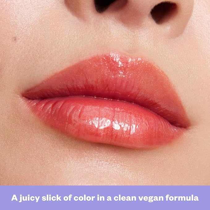 Kosas Wet Lip Oil Gloss - Hydrating Lip Plumping Treatment with Hyaluronic Acid & Peptides, Non-Sticky Finish (Dip)