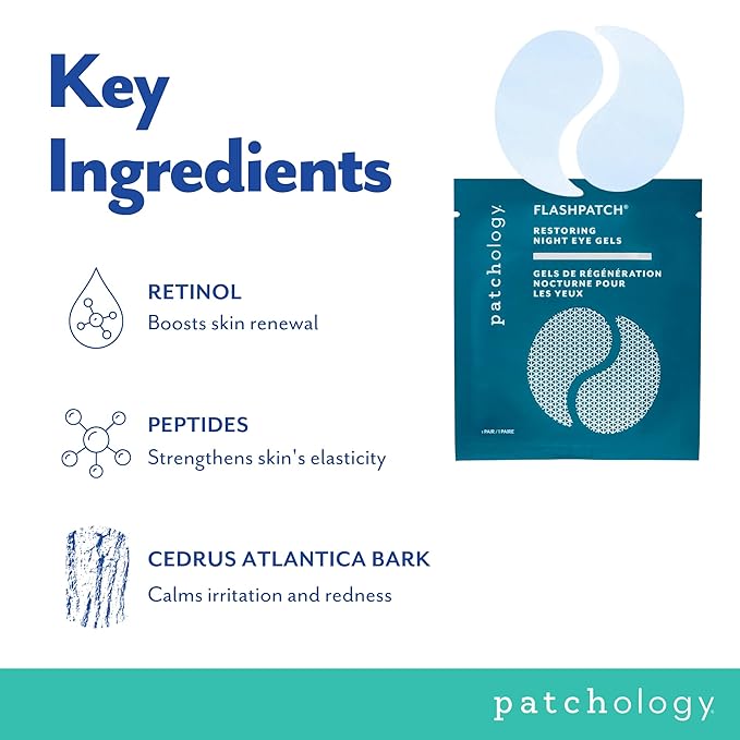 Patchology Patching All The Way Gift Set – Hydrating Gel Masks with Collagen, Retinol, Hyaluronic Acid & Vitamin C – Holiday Skincare Set with 5 Pairs for Puffy Eyes, Dark Circles & Fine Lines