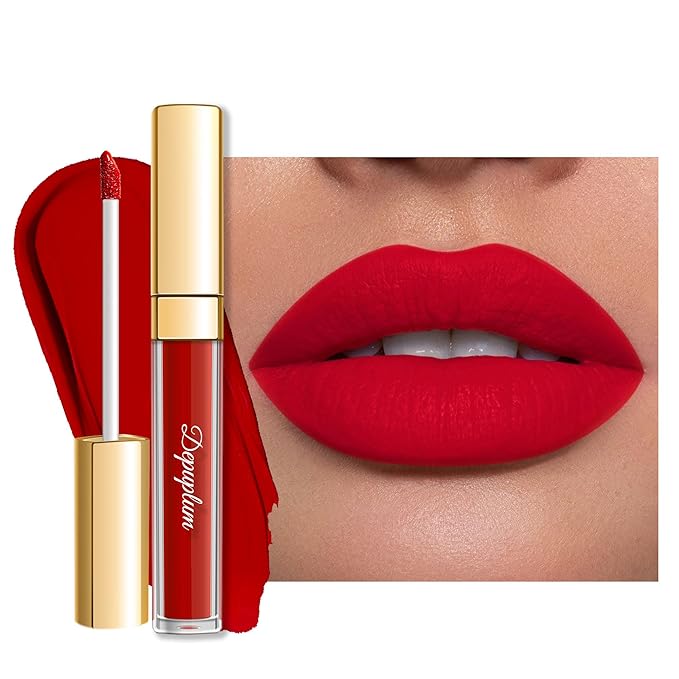 Depuplum Red Lipstick Matte for Women Superstay Long Lasting Lipstick Smudgeproof Red Liquid Lipsticks Cruelty Free Lip Makeup for Mother's Day (DM29 Flamingo)