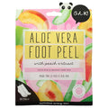 Oh K! Foot Peel Mask - Aloe Vera - Foot Peeling Mask for Dry Feet and Cracked Heels - Feet Exfoliant with Aloe Vera and Peach Extracts - 1 Pair