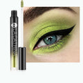 Bright Green Metallic Liquid Eyeshadow, High Impact Sparkle Green Eyeshadow for Blue Eyes, Long Lasting Quick-Drying Shimmer Eye Shadow Eyeliner Makeup for Daily, Party, Holiday, No Fading, Vegan #09