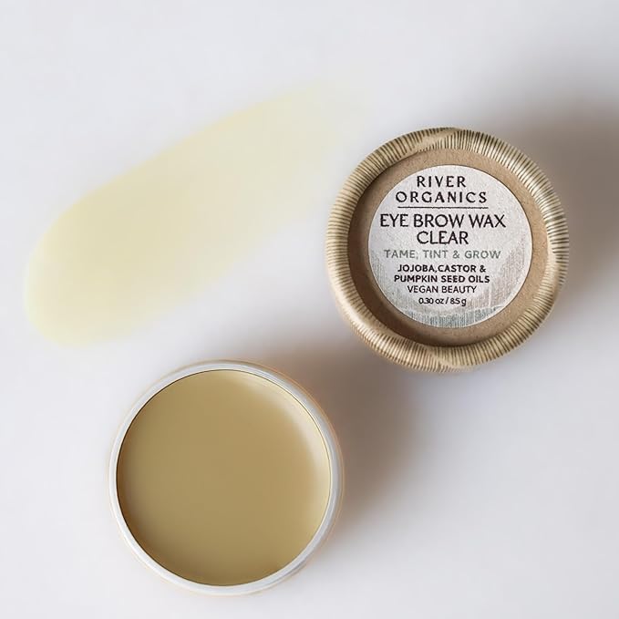 Zero Waste Eyebrow Wax & Growth Serum in Clear, Ash, Caramel, Chestnut, Dark by River Organics (Clear + Brush)