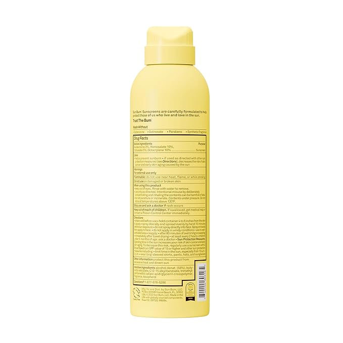 Sun Bum Kids SPF 50 Sunscreen Clear Body Spray - Broad Spectrum Water-Resistant with Vitamin E - Wet or Dry Skin Application - Hawaii 104 Act Compliant (Without Octinoxate & Oxybenzone) - 6 oz