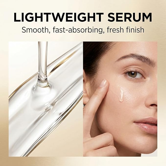 NAD+ Peptide Boosting Serum with Niacinamide & Hyaluronic Acid Collagen, 8AM/8PM Routine Firming Hydrating Face Serum for Radiant Glow for Fine Lines and Moisturing Skin, 1 fl oz (30 ml)