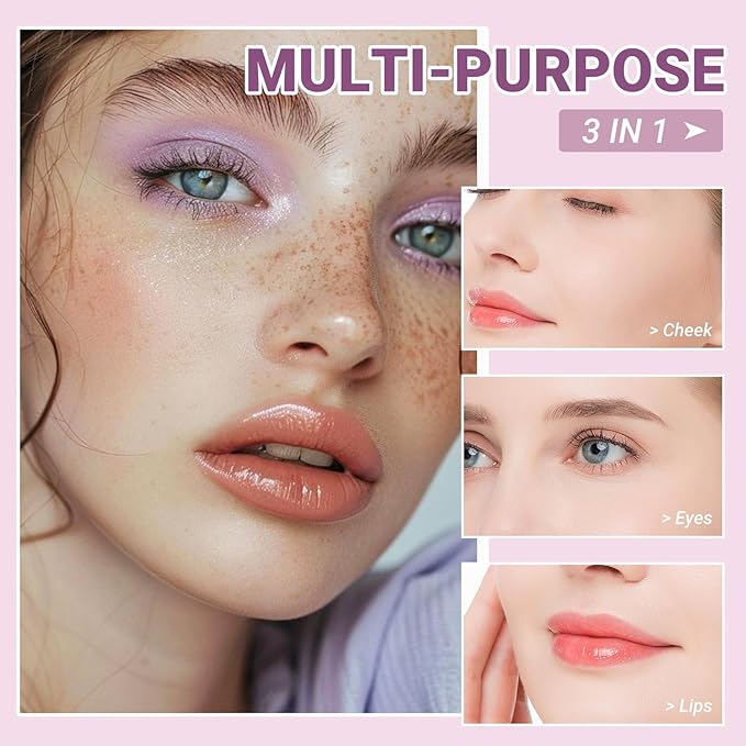 Refillable Eyeshadow Palette - Matte/Glitter/Duo-Chrome Pressed Powder & Cream Formula, Neutral/Shimmer/Smokey Multichrome, Travel-Friendly Iron Pan Refills (ShImmer, D73)