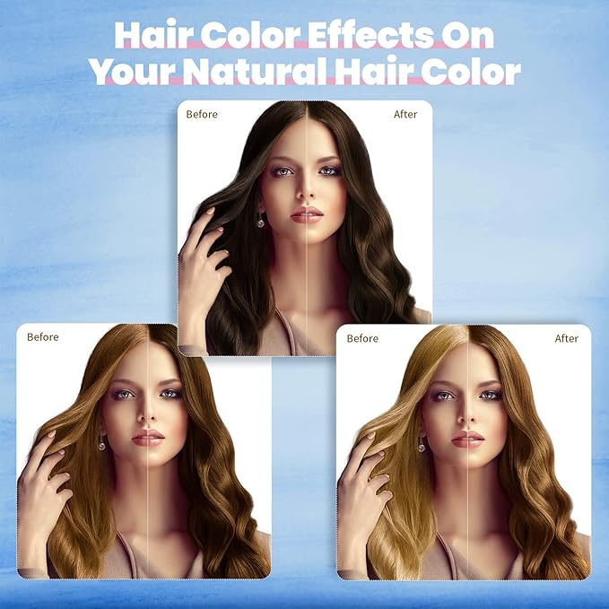 IIIMEIDU Hair Dye Shampoo 3 in 1 for Grey Coverage, Herbal Ingredients Shampoo Hair Dye for Women Men 500ml (Brown)