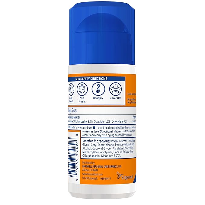 Banana Boat Sport Ultra SPF 60 Roll On Sunscreen, 2.5Fl Oz | Travel Size Sunscreen Roller, Roll On Sunblock SPF 60, Oxybenzone Free, Water Resistant, 2.5Fl Oz