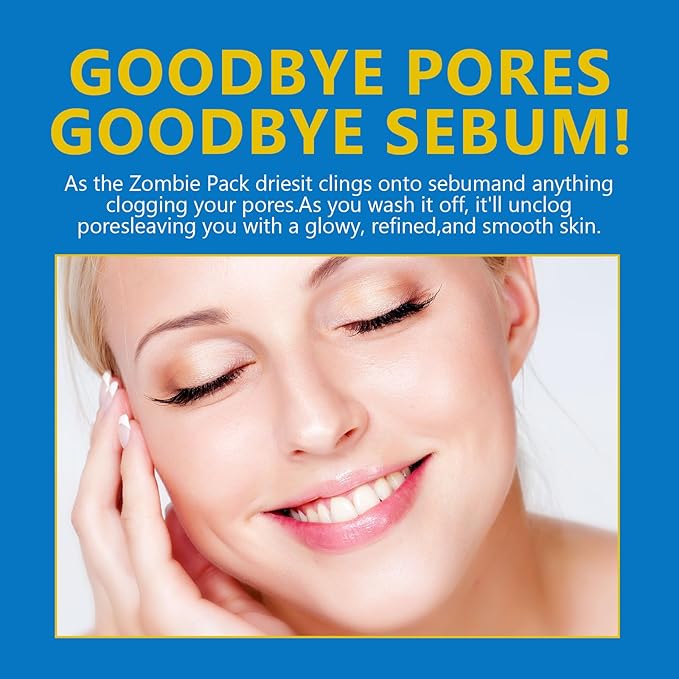 2025 New Zombie Facial Mask - Hydrating & Tightening Face Mask, Lifting, Deep Cleansing Pore, for Women & Men, 1 Box 8Pcs