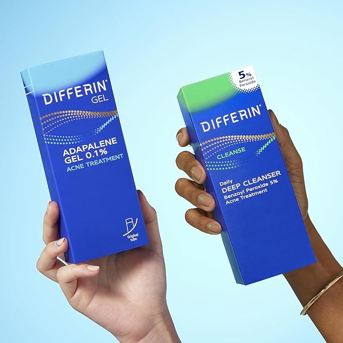 Differin Acne Skin Care Kit, Differin Gel Retinoid Acne-Treatment for Face with 0.1% Adapalene & 5% Benzoyl Peroxide Face Wash & Body Wash, Designed for Pimple & Acne-Prone Skin 2 Count (Pack of 10)