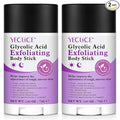 7% Glycolic Acid Exfoliating Body Stick with 0.5% BHA, Deep Exfoliation for Rough & Bumpy Skin, Targets KP & Ingrown Hairs, Glycolic Exfoliant Stick 2 Pack