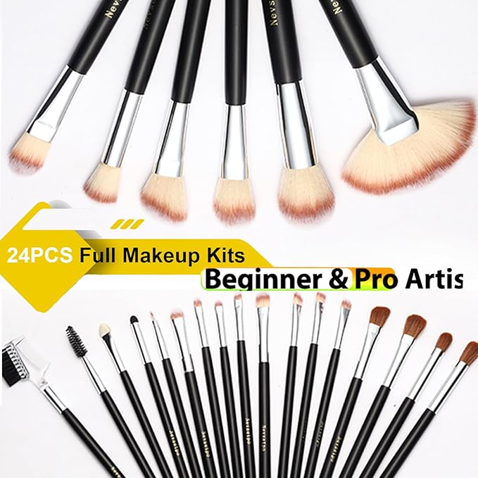Makeup Brushes, Quality Make Up Brushes 28Pcs Makeup Brushes Set Professional, Beginner Make-up Sets With Case, Soft Brush Kits Sponges Masks Spatula,Travel-Friendly Women Girls Gift Sets