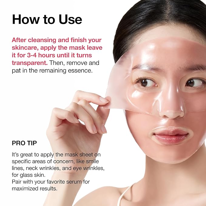 ANUA Peach 70 Niacin Brightening Collagen Mask, Overnight Face Mask for Glass Skin, Niacinamide, Elasticity, Even Skin Tone, Natural Color, Korean Skincare, 1.34 fl.oz/4ea