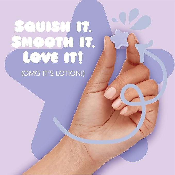 Jergens Lavender Lotion Bursts, Squishy Star-Shaped Moisturizer Bursts, 38 Ct (Pack of 12)