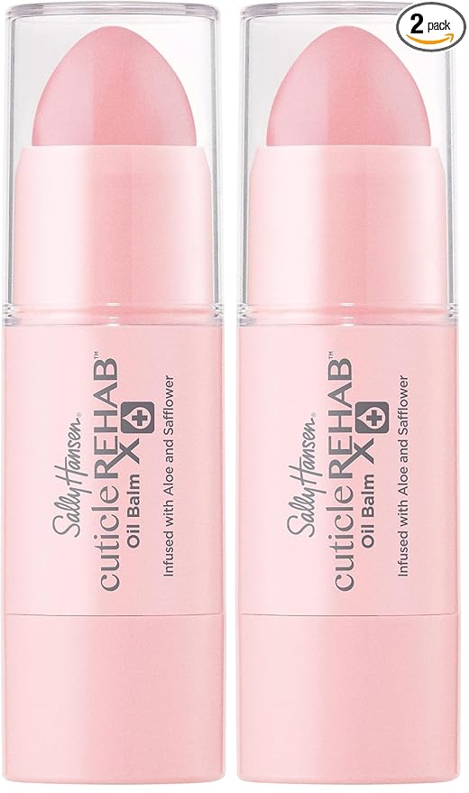 Sally Hansen Nail Treatment Cuticle Rehab Oil Balm | Infused with Natural Essential Oils & Vitamin E | Nourishes & Conditions Dry Nails-& Cuticles,(Pack of 2)