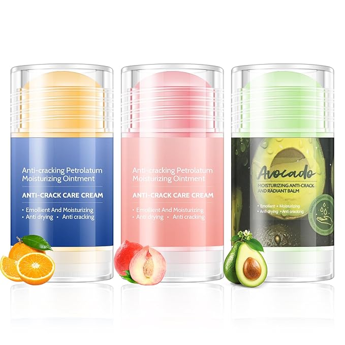 3Pcs Crack Feet Prevention Stick, Moisturizing and Hydrating Foot and Hand Balm, Remove Dead Skin Softening and Nourishing Anti-Cracking Foot Cream for Feet Elbows Knees