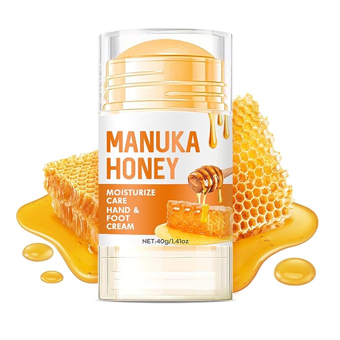 Grospe Honey Foot Cream for Extremely Dry, Cracked Skin,Deeply Moisturizing Foot & Hand Balm,Fast-Acting Repair for Rough Heels, Knees, Elbows & Hands for Women & Men - 1.41 oz