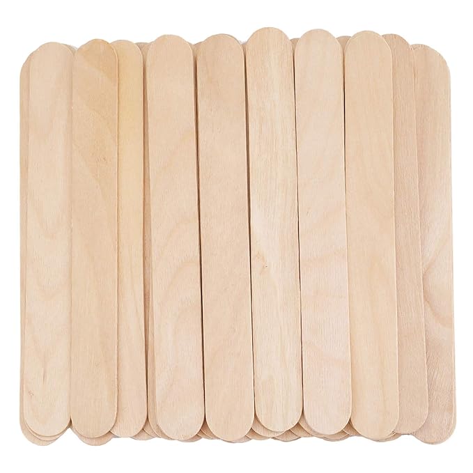Hedume 600 Pack Large Wide Wax Sticks, Wood Wax Spatula Applicator, Body Hair Removal Craft Sticks Applicator Spatula
