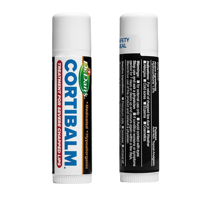 Dr. Dan's Cortibalm- 4 Pack- for Dry Cracked Lips - Healing Lip Balm for Severely Chapped Lips - Designed for Men, Women and Children - 4 Pack