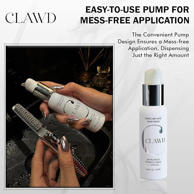 CLAWD Hand Soap for Women - Gentle Manicure-Safe Hand Wash with Moisturizing Formula - Ideal for Maintaining Manicures, Premium Hand Soap for Soft and Clean Hands | 100ml/3.38floz