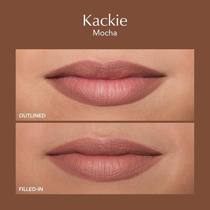 Thrive Causemetics Lip Filler Long-Wearing + Plumping Lip Liner, Shea Butter Hydrating Lip Plumper Retractable Lip Liner Pencil, Built In Sharpener, Vegan & Cruelty Free, Kackie (Mocha)