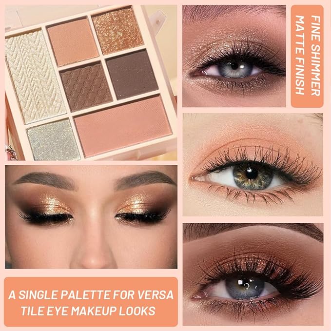CAKAILA 7Colors Eyeshadow Makeup Palette,Nude Pink Brown Natural Neutral Eye Shadow Palettes for Older Women,Long Lasting Naturing-Looking,Lightweight,Eye Makeup Kit Travel Size,Vegan