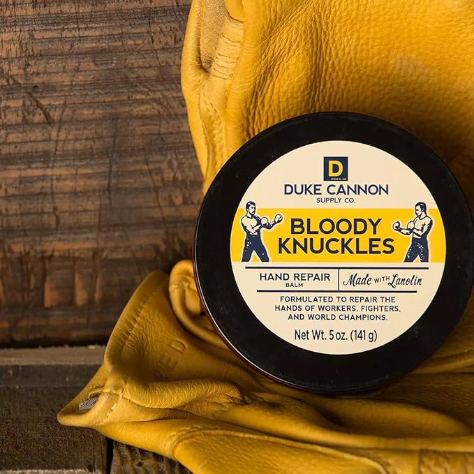 Duke Cannon Supply Co. Bloody Knuckles Hand Repair Balm 3-Pack – 5 oz Unscented Hand Cream for Workers Fighters and Athletes – Heavy Duty Moisturizer for Dry Cracked Hands