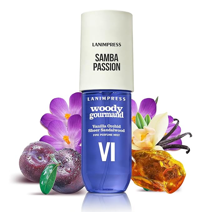3 FL OZ No.6 Hair Mist and Body Spray for Women,Eau De Parfum, Fresh Fruity Perfume, Floral Flavors Gourmet Scent– With Notes of Velvet Plum,Sugared Violet,Vanilla,Travel Size Fragrance