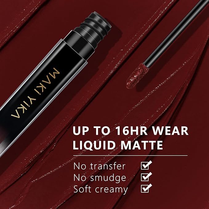 MAKI YIKA Dark Brown Lipstick for Women Color Stay Long Lasting Lipsticks No Smudge Matte Liquid Lipstick Transferproof Cruelty-Free Lip Color for Mother's Day, ChocolateDelight