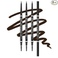 Brow Pencil, 4 Pcs Waterproof Precision Espresso Eyebrow Pencil Defines, Creates Full, Longwearing for Brows, Professional,Natural-Looking Micro Eyebrow Pencils for Women, Eyebrow Color
