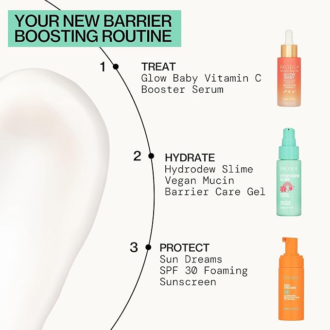 Pacifica Hydrodew Slime Vegan Snail Mucin Barrier Face Moisturizing Gel, Hydrating For Smoothing & Refining Skin, Vegan & Cruelty-Free (Pack of 2)