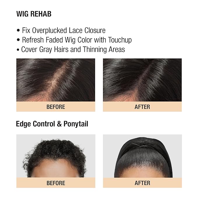 Red by Kiss Hair Wax Stick 24HR Max Hold Edge Fixer Edge Control Pomade Non-Sticky, Non-Oily Flake Free Hair Styling Wax 2.7 oz. (Darkest Brown)