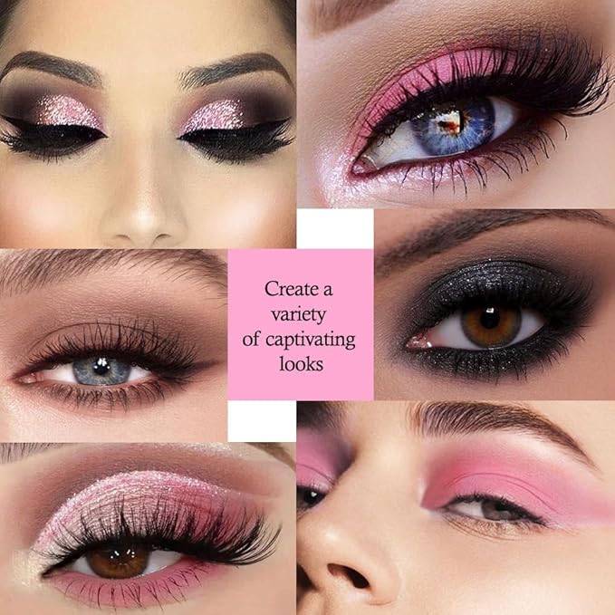 CAKAILA Pink Black Brown 5Colors Eye Shadow Palette Makeup with Mirror,Neutral Vegan Eyeshadow Palette for Older Women Waterproof Long Lasting Naturing-Looking sombras para ojos,Cruelty Free