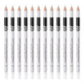 Go Ho 12 PCS White Eyebrow Eyeliner Pencils,White Eyeshadow Makeup Pen,Sweatproof Eye Highlighter Makeup Pencil,Long-lasting Nice Color Eye Brow Gel Pen,Brow Tint Sticks