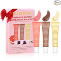 KIMUSE 3 Pack Tinted Lip Butter Hydration Balm, Hydrating Lip Treatment with Hyaluronic Acid & Vitamin E, Tinted Lip Balm for Instant Moisture, Shine & Hydration, Supple Lips, Vegan & Cruelty-Free