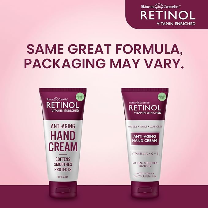LIVAURA Retinol Anti-Aging Hand Cream–The Original Retinol For Younger Looking Hands –Rich Hand Cream Conditions, Nails & Cuticles – Vitamin A Minimizes Age’s Effect on Skin (cucumber scent)